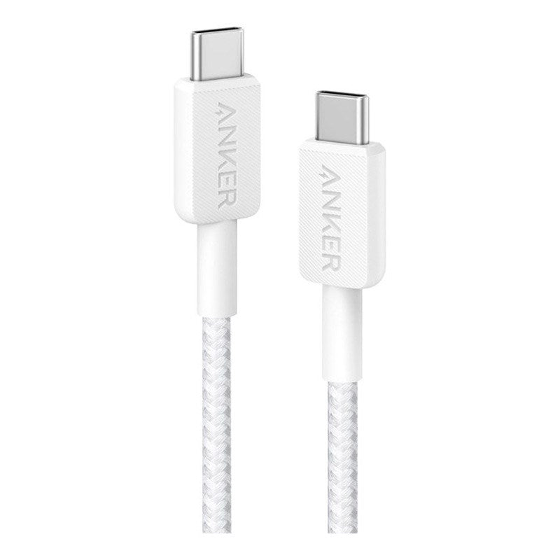 Anker 322 Nylon USB-C - USB-C Kabel 60W / 90Cm - Hvit