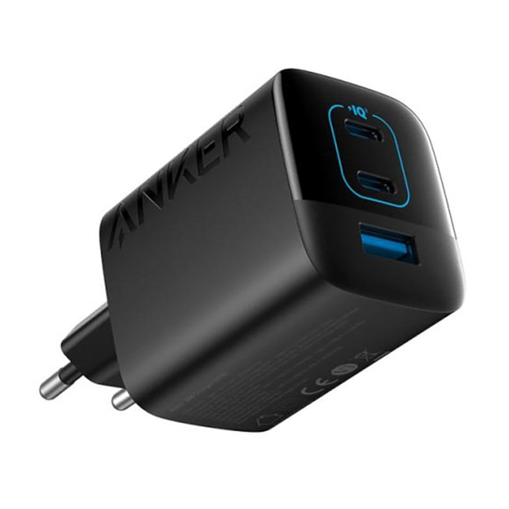 Anker 336 Veggladere 67W med 1 x USB-A & 2 x USB-C - Svart