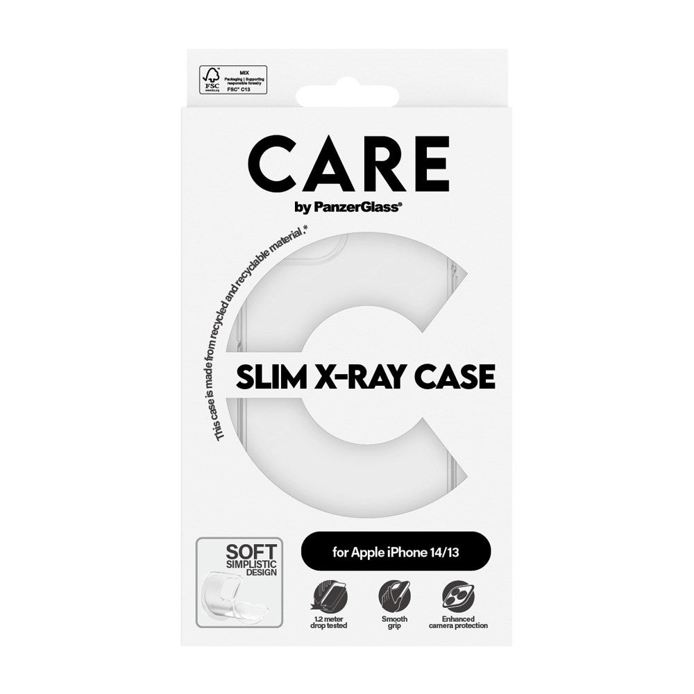 CARE by PanzerGlass iPhone 14 / 13 FASHION X-Ray Soft Basic Deksel - Gjennomsiktig