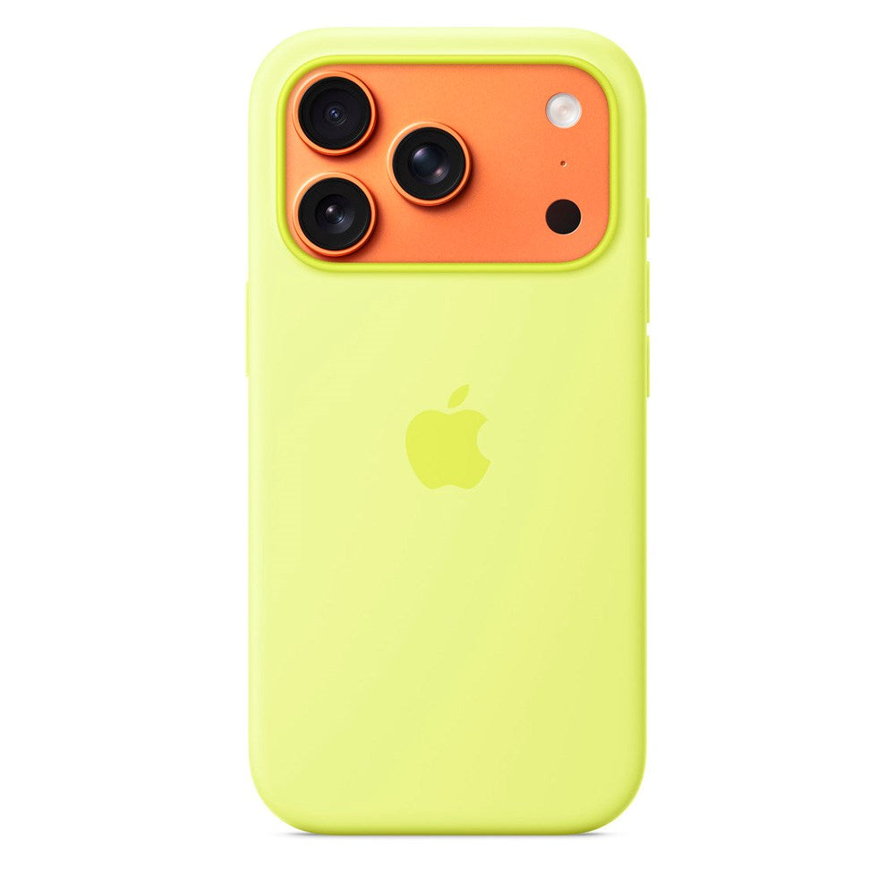 Original Apple iPhone 17 Pro Silicone Case - MagSafe Kompatibel - Neon Yellow (MGFF4ZM/A)