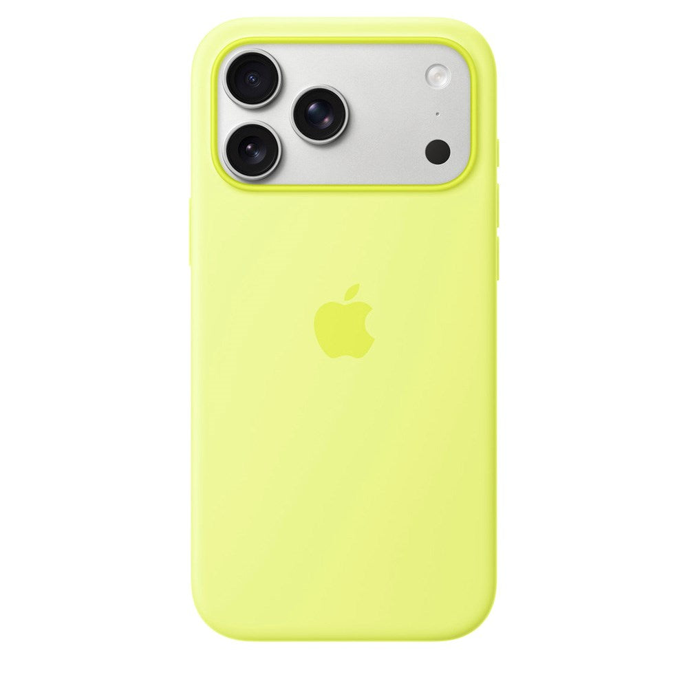 Original Apple iPhone 17 Pro Max Silicone Case - MagSafe Kompatibel - Neon Yellow (MGFM4ZM/A)