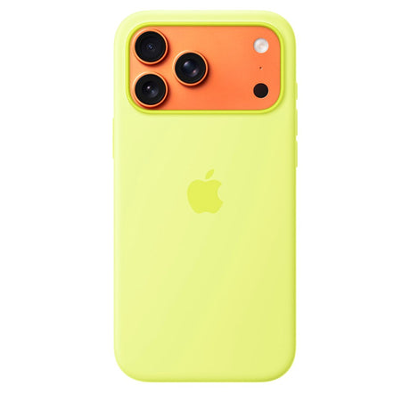 Original Apple iPhone 17 Pro Max Silicone Case - MagSafe Kompatibel - Neon Yellow (MGFM4ZM/A)