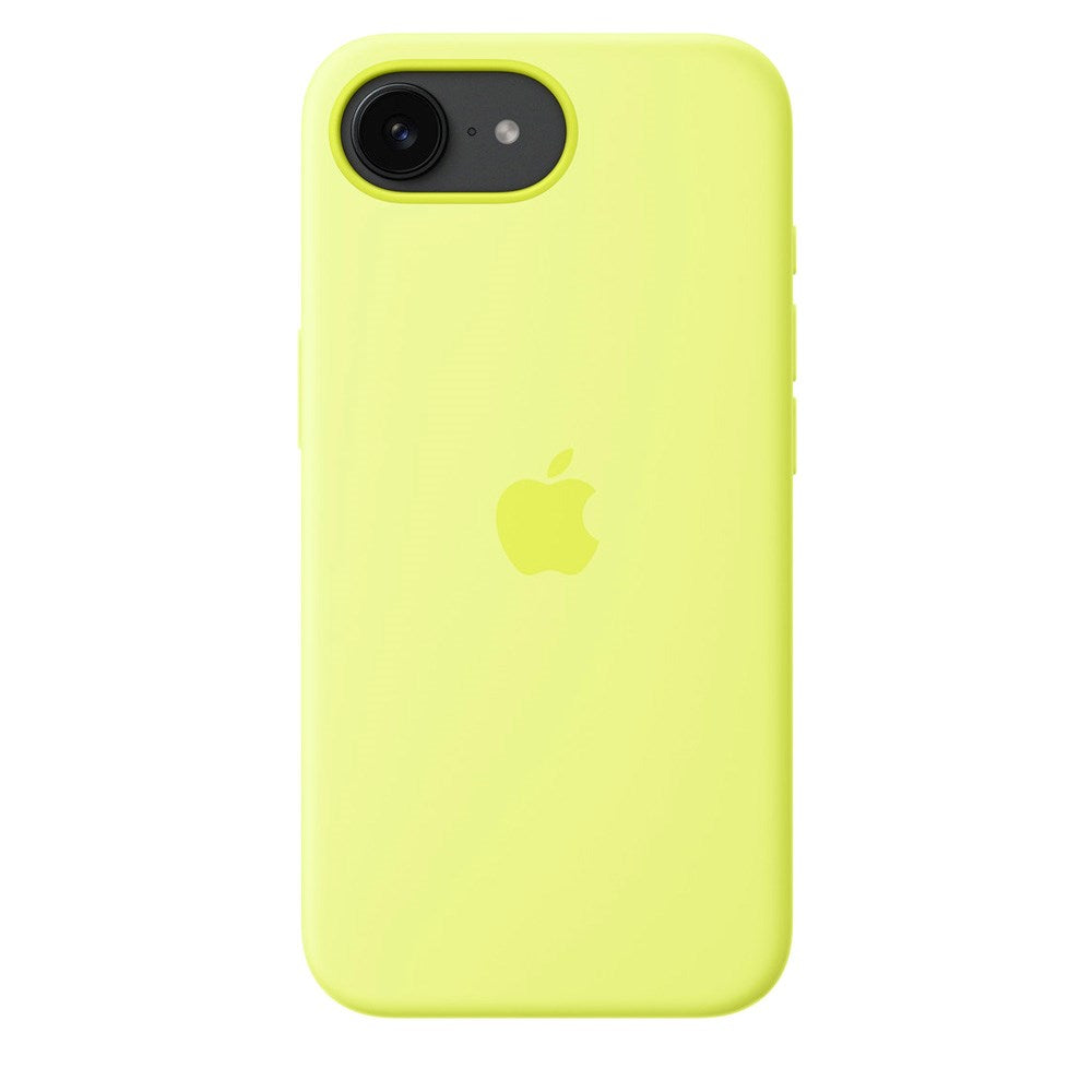 Original Apple iPhone 17e / 16e Silikon Deksel - Neon Yellow (MGYW4ZM/A)