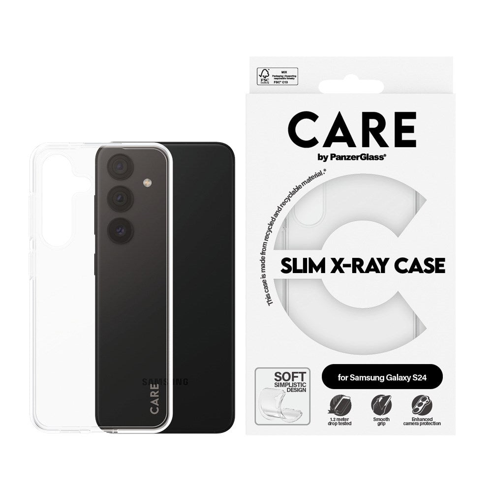 CARE by PanzerGlass Samsung Galaxy S24 FASHION X-Ray Soft Basic Deksel - Gjennomsiktig