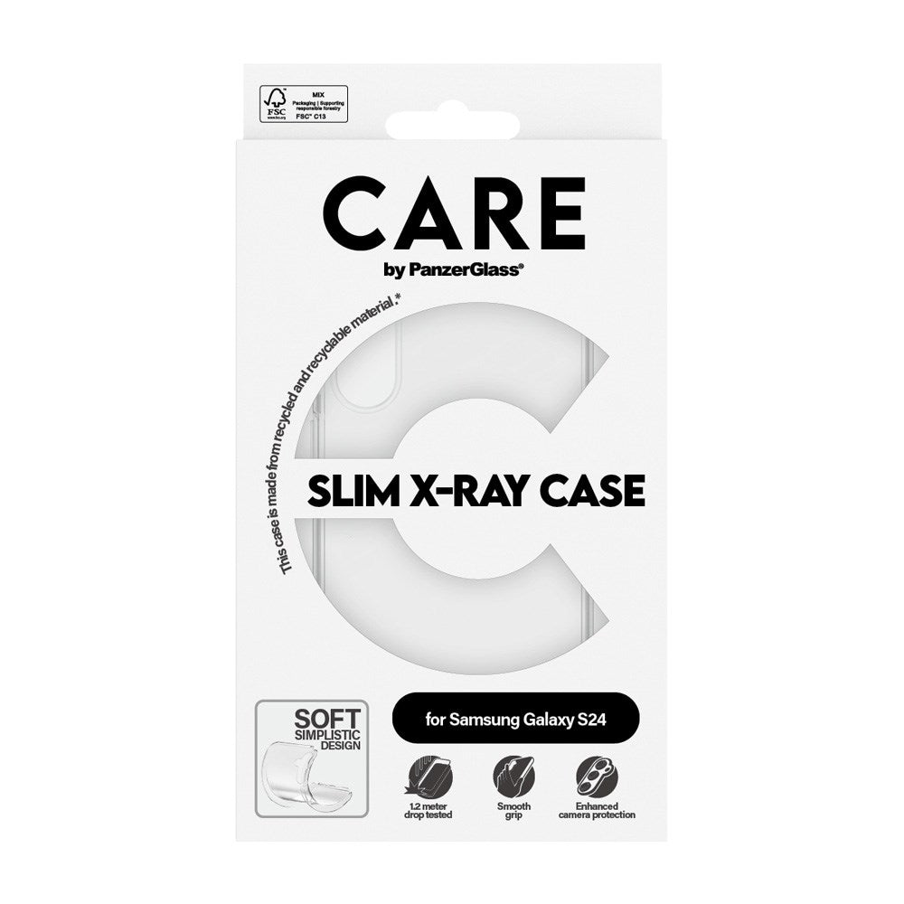 CARE by PanzerGlass Samsung Galaxy S24 FASHION X-Ray Soft Basic Deksel - Gjennomsiktig