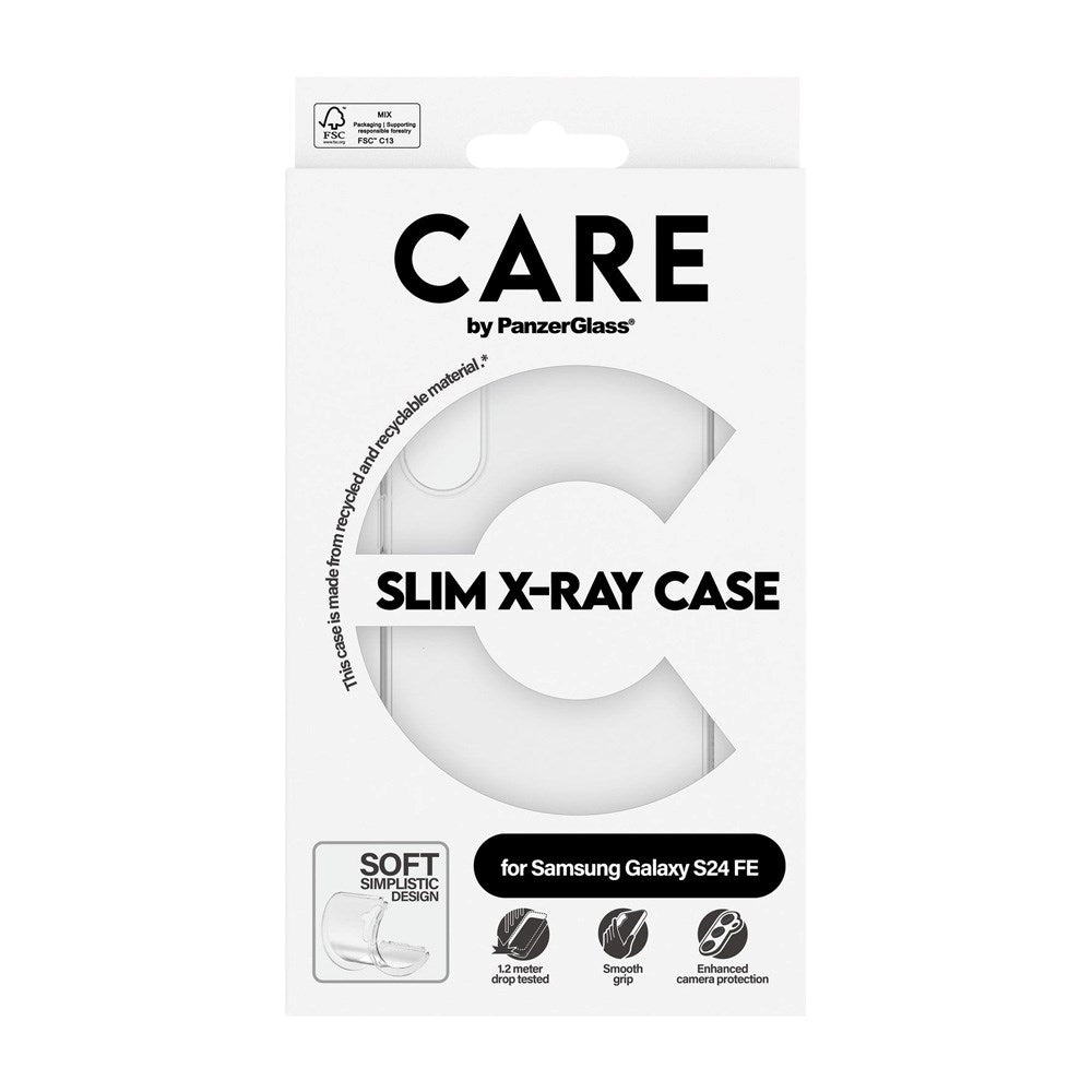 CARE by PanzerGlass Samsung Galaxy S24 FE FASHION X-Ray Soft Basic Deksel - Gjennomsiktig