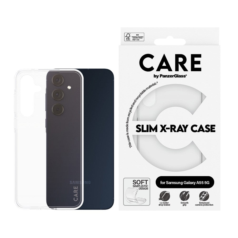 CARE by PanzerGlass Samsung Galaxy A55 (5G) FASHION X-Ray Soft Basic Deksel - Gjennomsiktig