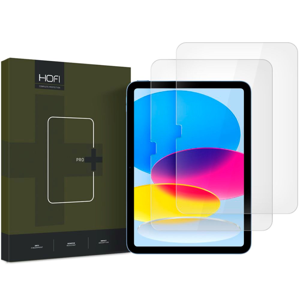 HOFI Glass Pro+ Skjermbeskytter 2-Pack til iPad 10.9" (2022) - Klar