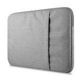 Tech-Protect Stoff Laptop Sleeve 13-14" m. Ekstra lomme (33 x 24 cm) - Lysegrå