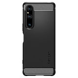 Sony Xperia 1 V Spigen Rugged Armor Bakside Deksel - Mat Svart