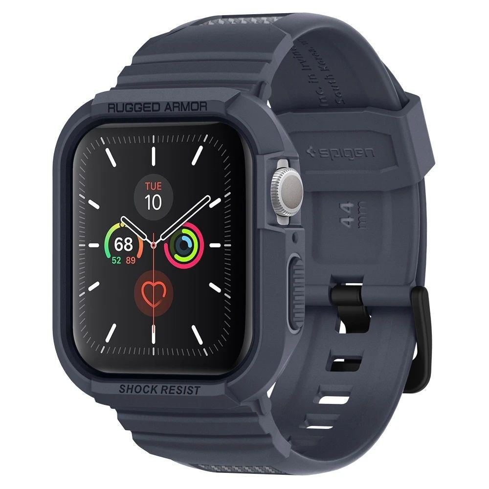 Apple Watch (44/SE/45) Spigen Rugged Armor Pro Deksel - Mørkegrå