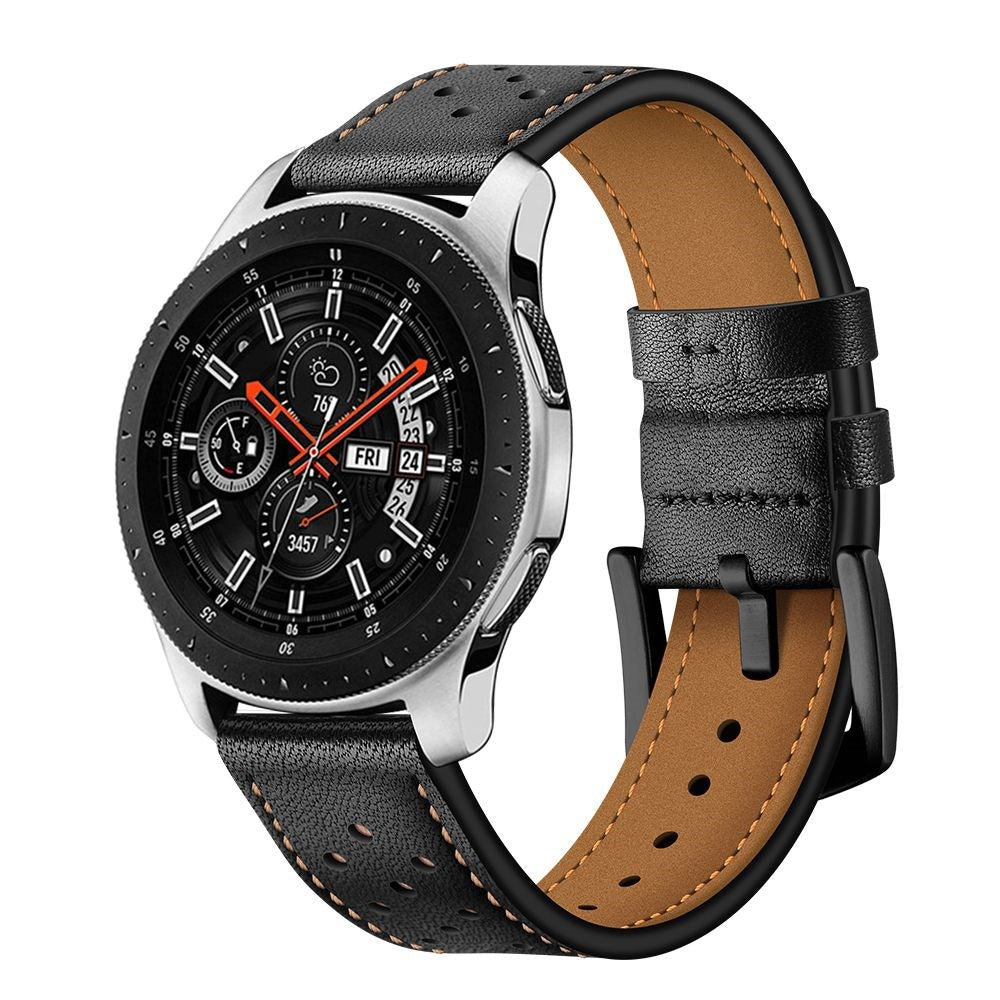 Samsung Galaxy Watch (46 mm) Tech-Protect Klokkerem i Ekte Skinn - Svart