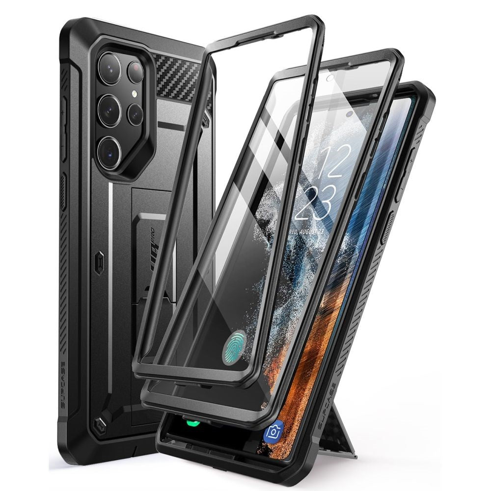 Samsung Galaxy S23 Ultra SUPCASE Unicorn Beetle Pro Håndverker Deksel - 2-Set - Svart