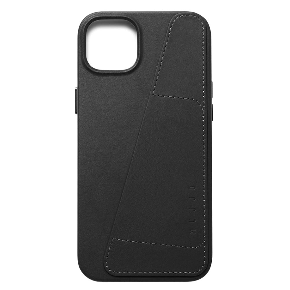 Mujjo iPhone 14 Plus Leather Wallet Deksel - Svart