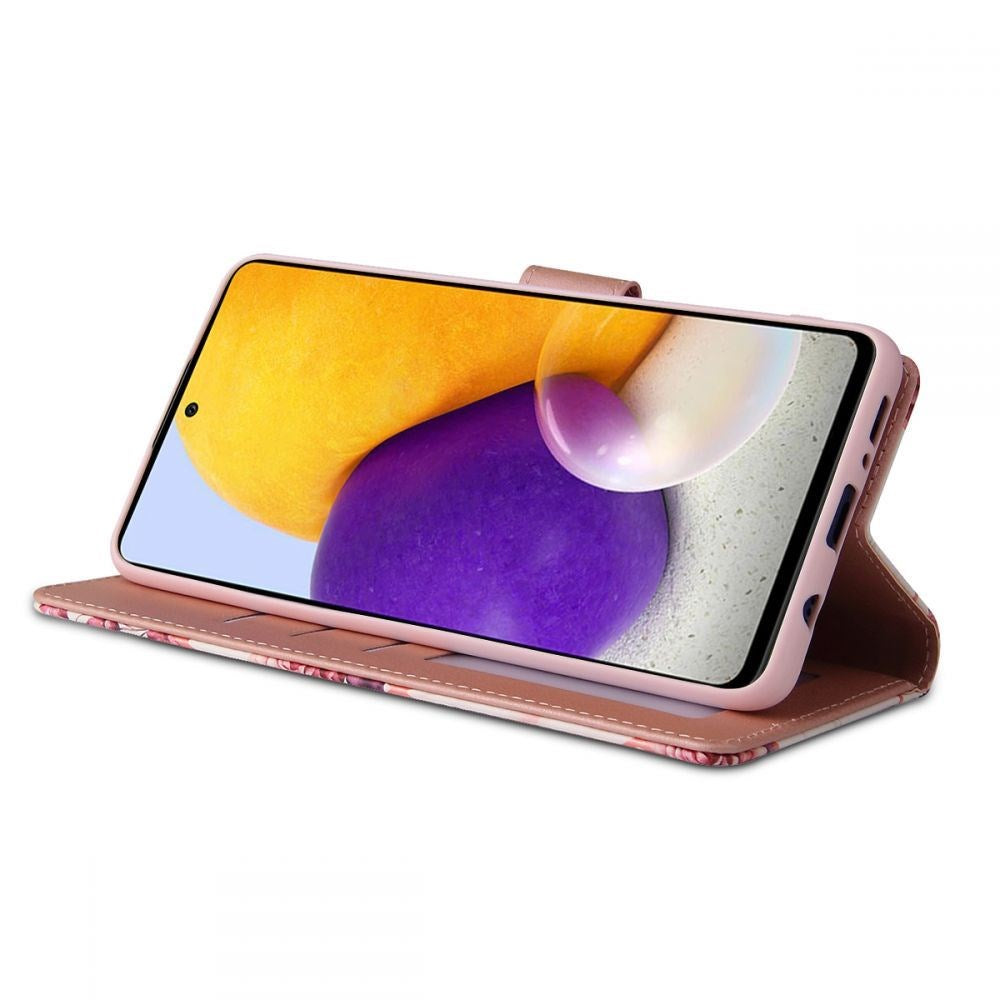 Samsung Galaxy A72 (4G/5G) Tech-Protect Marble Deksel m. Lommebok - Rosa