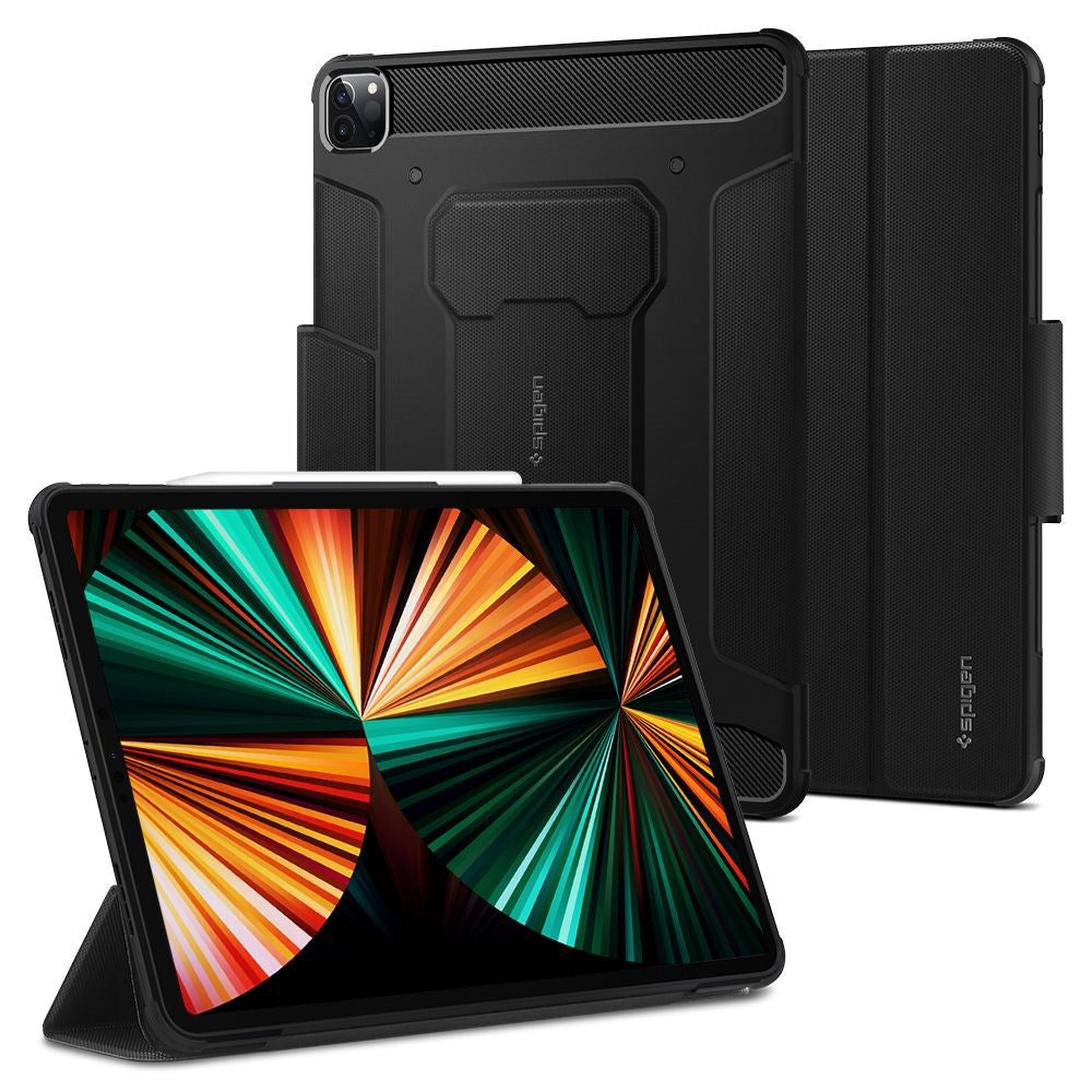 iPad Pro 12.9" (2022 / 2021 / 2020 / 2018) Spigen Rugged Armor Pro Deksel - Svart