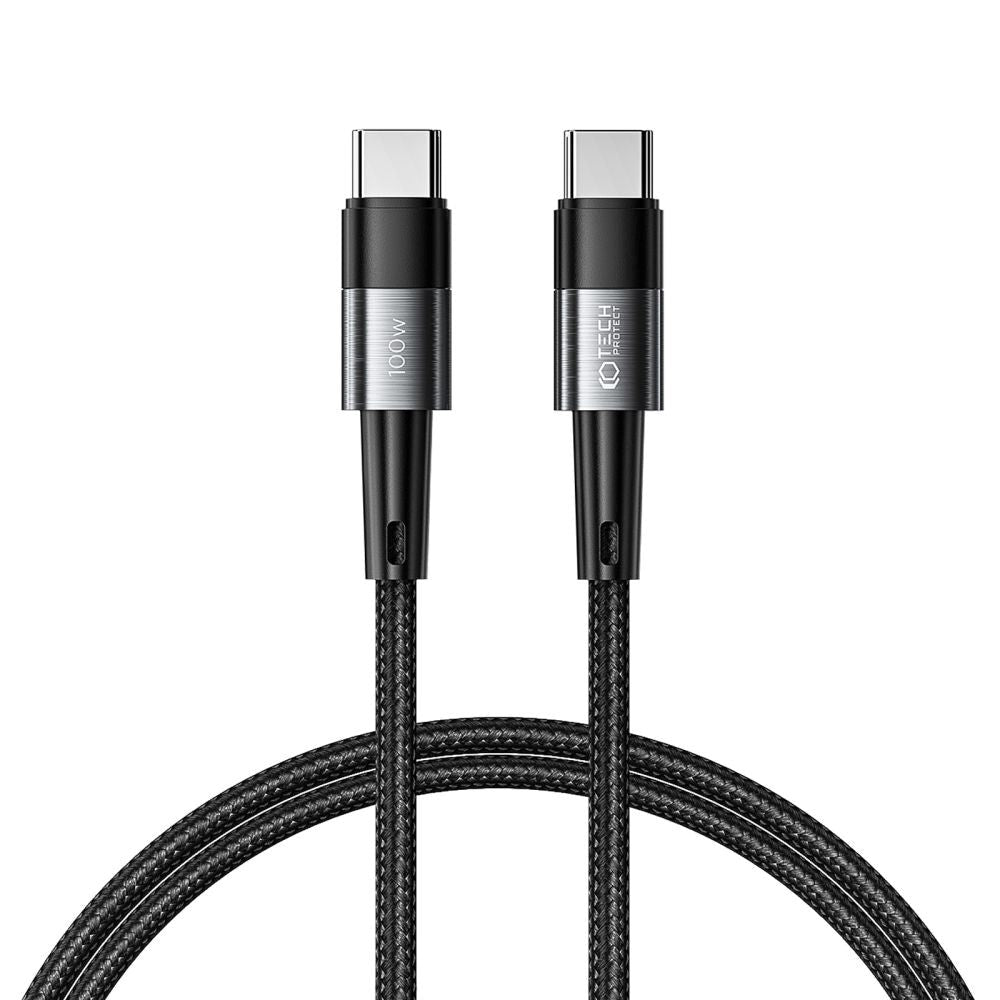 Tech-Protect Ultraboost USB-C til USB-C Kabel 100W/5A 1m - Svart