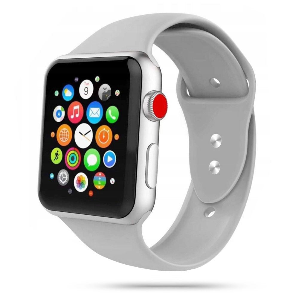 Apple Watch (42/44/SE/45/46/49mm) Tech-Protect Icon Band Silikon Reim - Grå