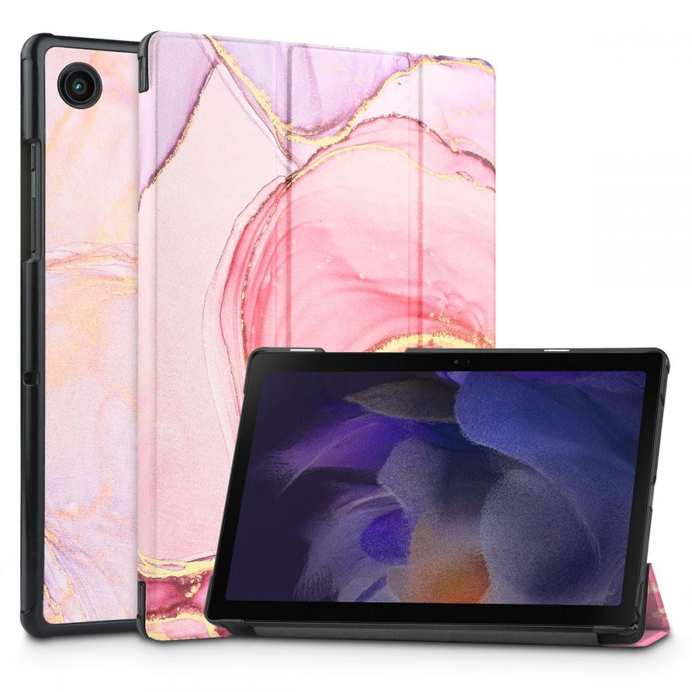 Samsung Galaxy Tab A8 10.5" (2021) Tech-Protect Smartcase Tri-fold Deksel - Rosa Marmor