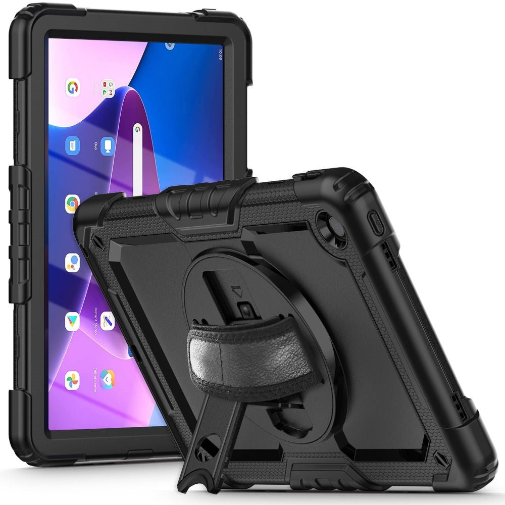 Lenovo Tab M10 Plus (3. Gen) 10.6" (TB-125F/128F) Tech-Protect Solid360 Håndverksdeksel m. Skjermbeskytter - Svart