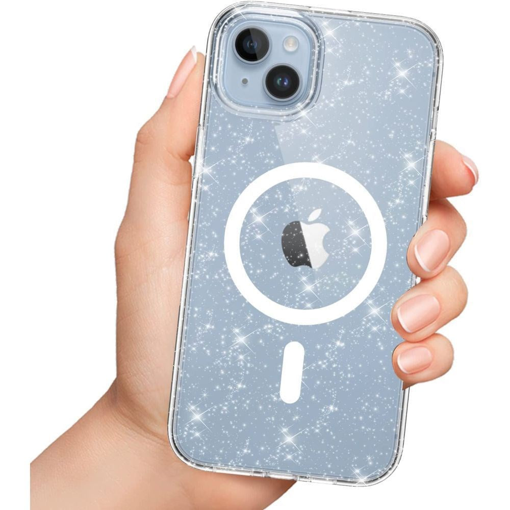 iPhone 11 Tech-Protect Flexair Hybrid Glitter Deksel - MagSafe Kompatibel - Gjennomsiktig