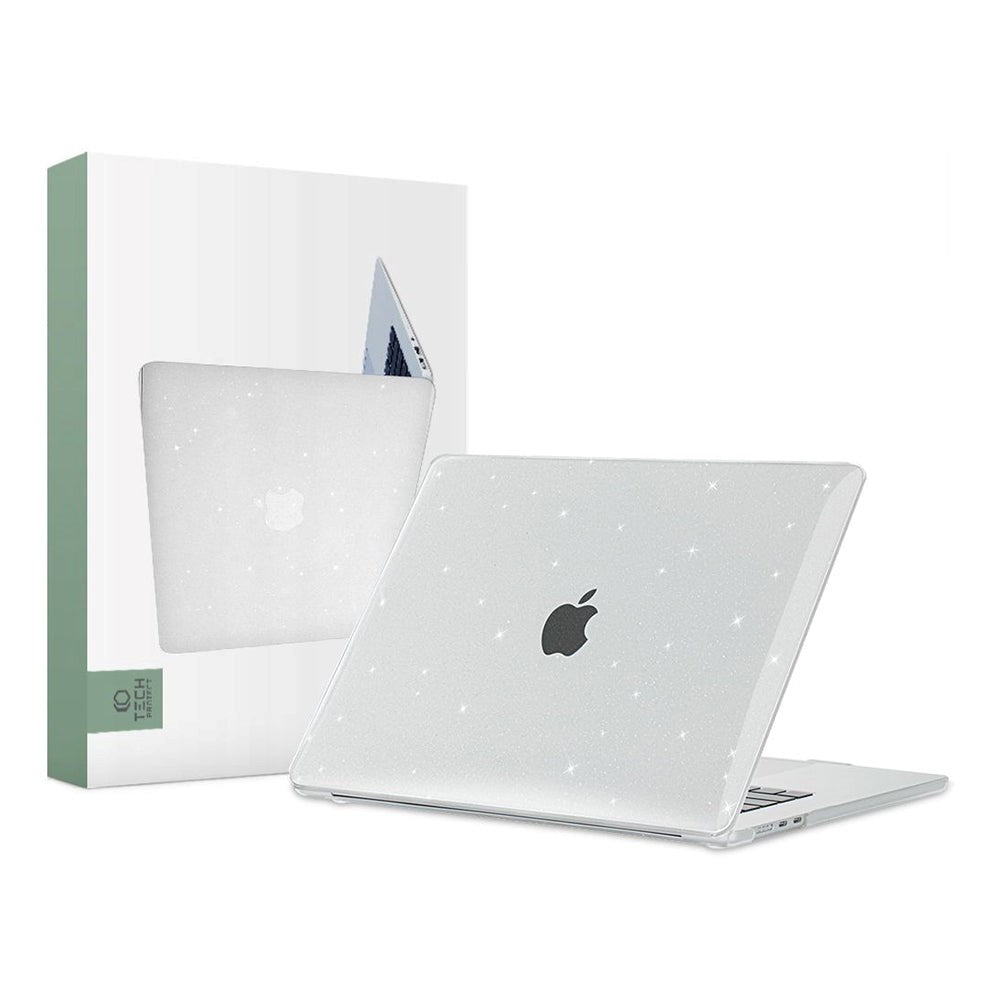 MacBook Air 15 M2/M3 (2023-2024) - Tech-Protect Smartshell Deksel - Glitter Clear