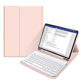 iPad 10.9" (2022) Tech-Protect Keyboard Deksel Med Pencil Holder - Engelsk Layout - Rosa