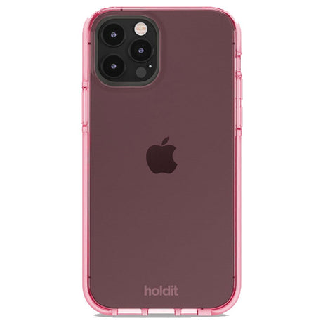 Holdit iPhone 12 / 12 Pro Seethru Deksel - Bright Pink