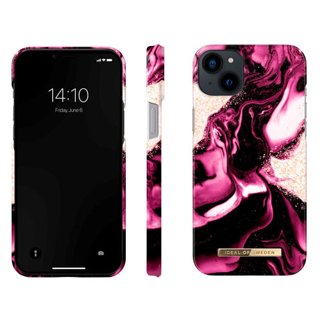 iDeal Of Sweden iPhone 14 Plus Fashion Deksel - Golden Ruby Marble