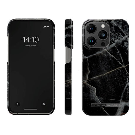 iDeal Of Sweden iPhone 14 Pro Fashion Deksel - MagSafe-Kompatibel - Black Thunder Marble