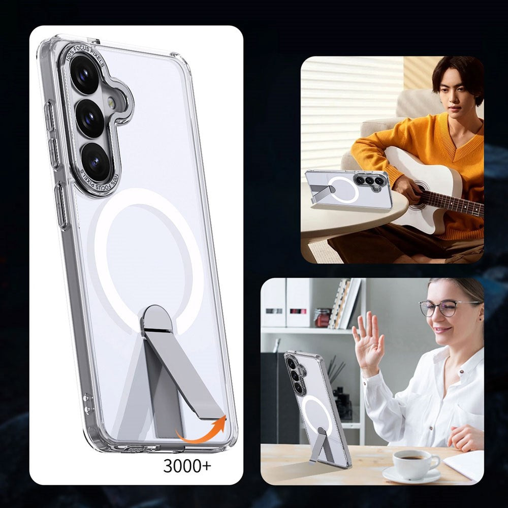 Samsung Galaxy S26 Hurtel Hybrid Armor X Deksel m. Kickstand – MagSafe Kompatibel – Gjennomsiktig