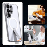 Samsung Galaxy S26 Ultra Hurtel Hybrid Armor X Deksel m. Kickstand – MagSafe Kompatibel – Gjennomsiktig