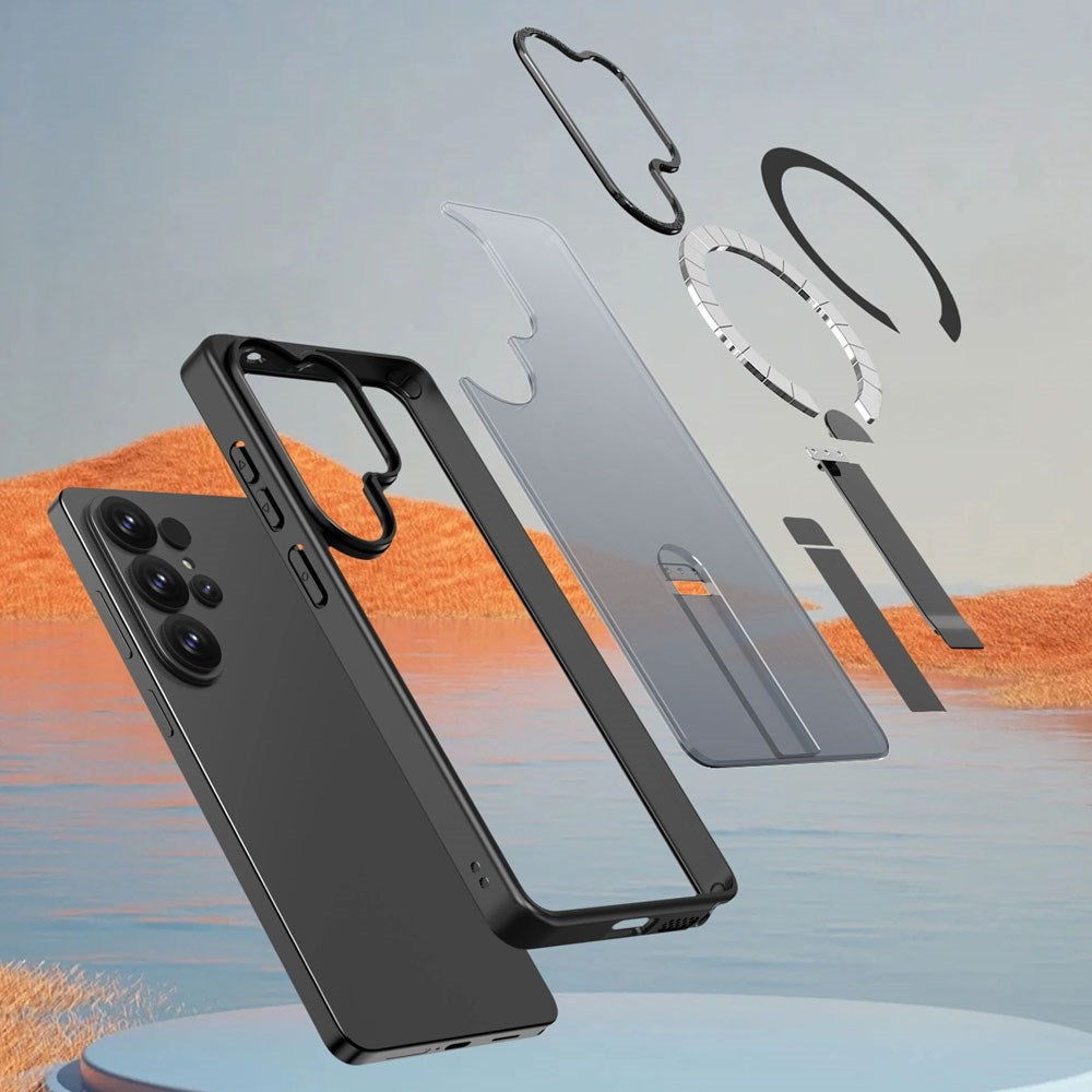 Samsung Galaxy S26 Ultra Hurtel Hybrid Armor X Deksel m. Kickstand – MagSafe Kompatibel – Svart