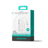 Joyroom JR-PR2L 35W PowerBank m. Uttrekkbart USB-C Kabel & Innebygd Lightning Kabel - 10.000 mAh - Hvit