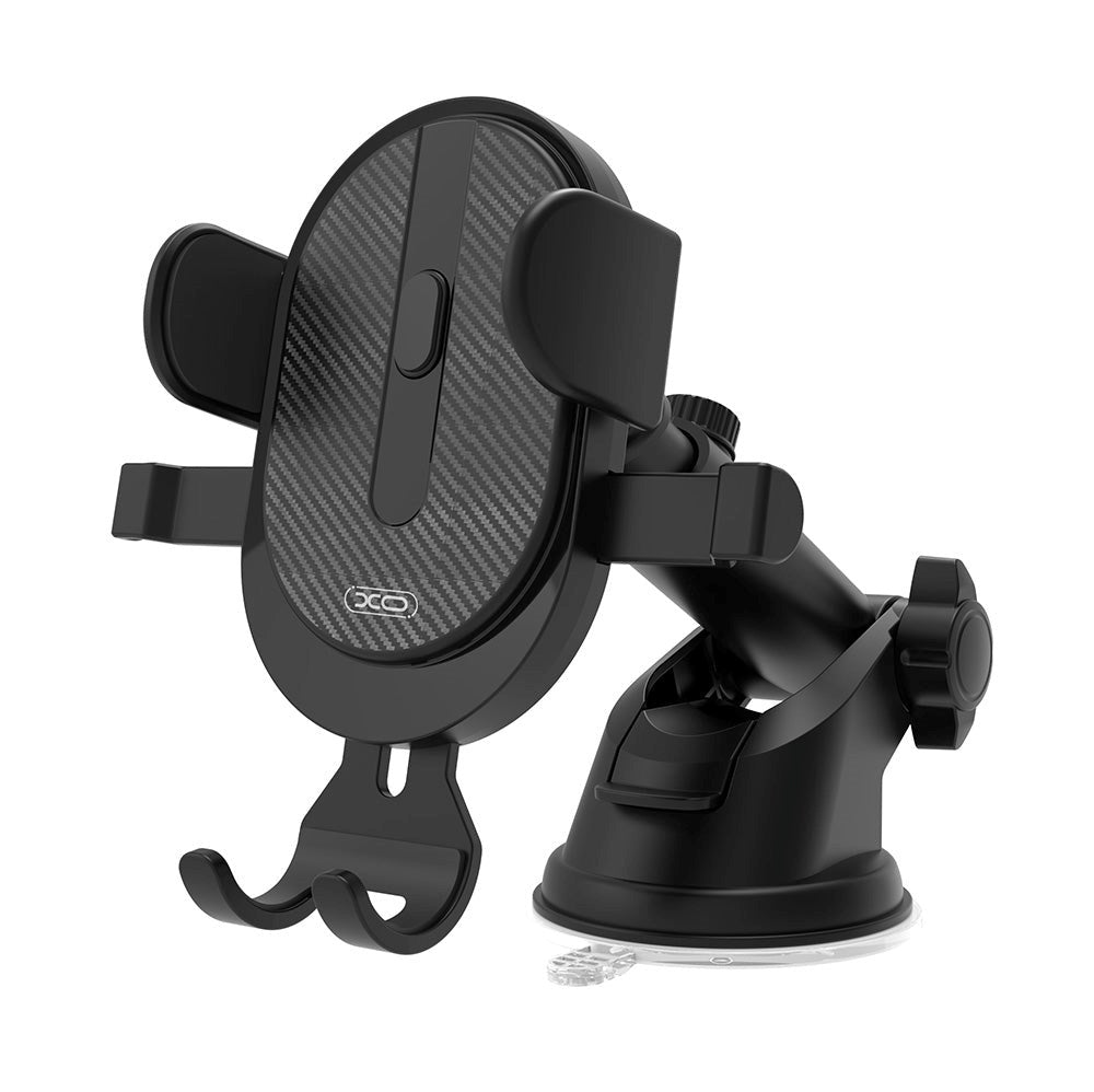 XO C60 Mobiltelefonholder til Bil - Dashbord og Ventilasjonssystem - Max Mobil: 60 - 93mm - Svart