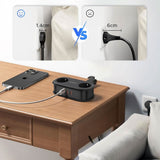 ORICO 20W 5-i-1 Strømskinne med 2 x Schuko 2 x USB-A 1 x USB-C - Svart