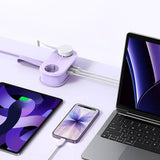 ORICO 20W 5-i-1 Strømskinne med 2 x Schuko 2 x USB-A 1 x USB-C - Lilla