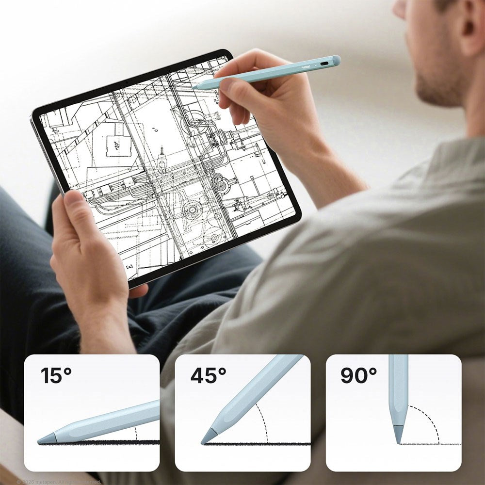Metapen A8 Stylus Penn til iPad - USB-C - Blå