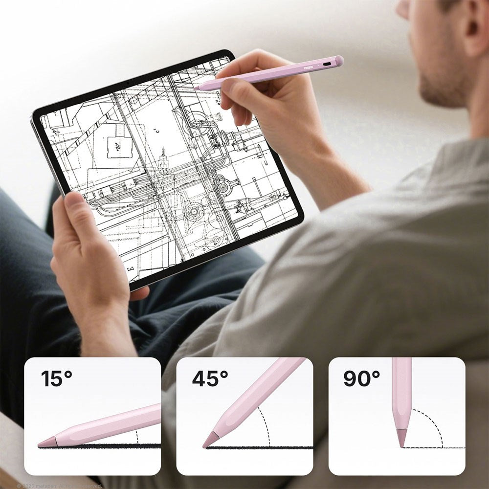 Metapen A8 Stylus Penn til iPad - USB-C - Rosa