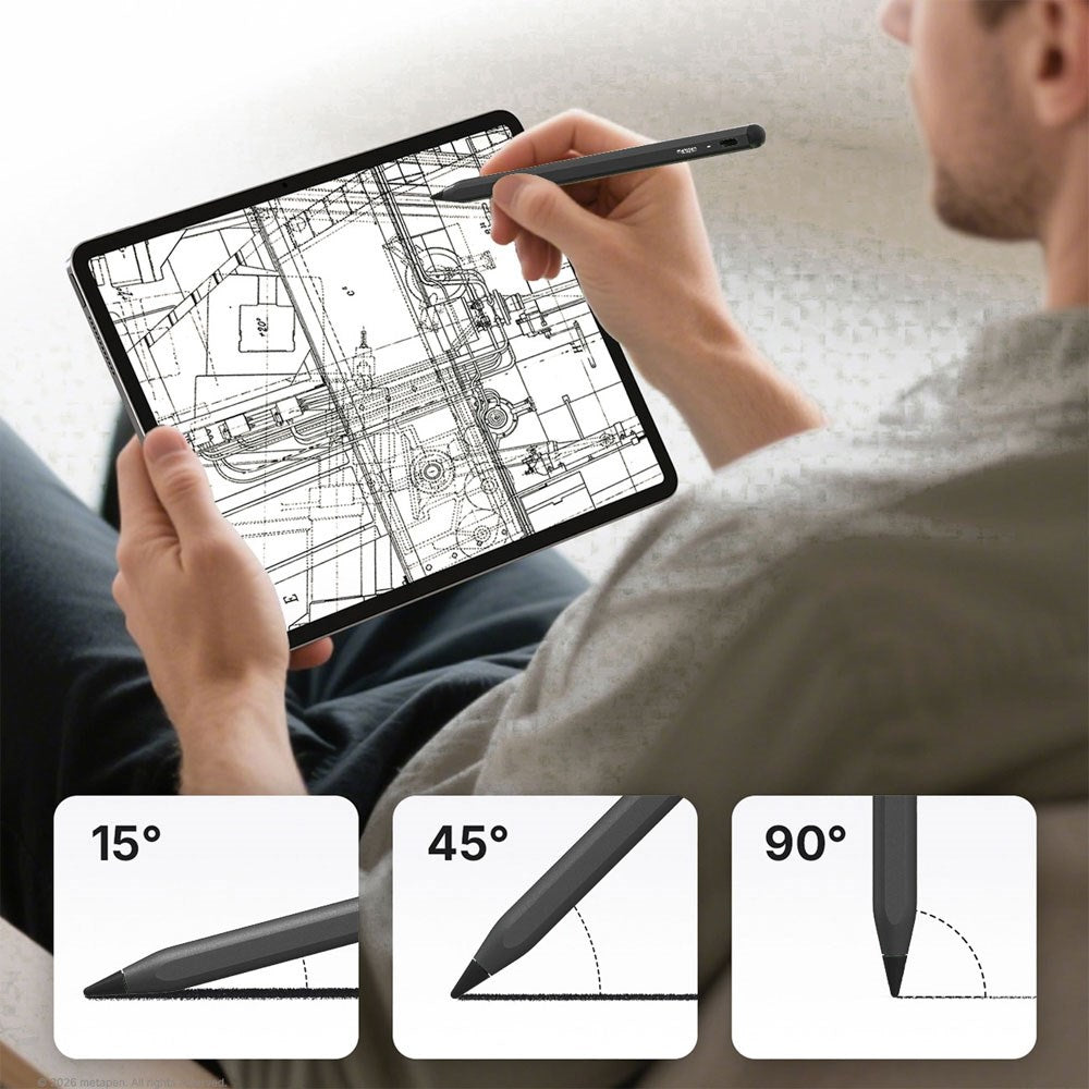Metapen A8 Stylus Penn til iPad - USB-C - Svart