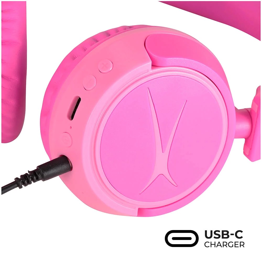 Altec Lansing 2-i-1 Headset for Barn med / uten Kabel - On-Ear Design - Rosa