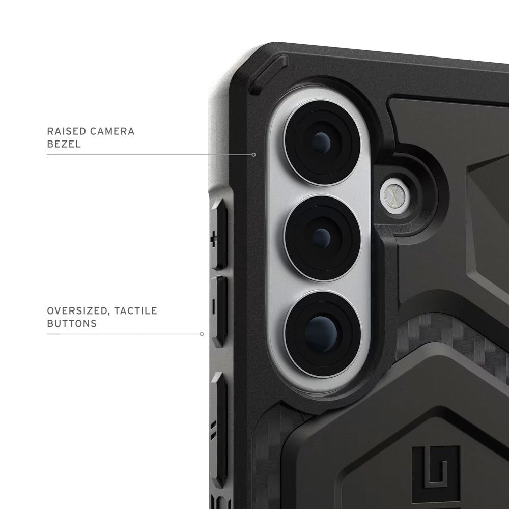 Samsung Galaxy S26 UAG Monarch Pro Carbon Hybrid Deksel – MagSafe Kompatibel – Svart