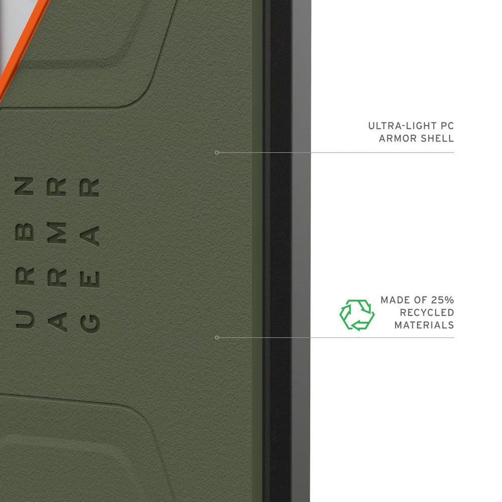 Samsung Galaxy S26 Ultra UAG Civilian Deksel - MagSafe Kompatibel - Grønn / Oransje