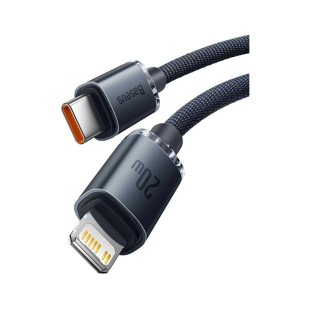 Baseus Krystallkabel USB-C for Lightning-kabel PD 20W - 1,2m - Svart