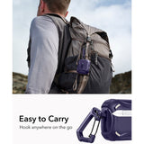 ESR AirPods Pro (3. gen.) Cyber FlickLock Deksel med Karabinkrok – Lilla