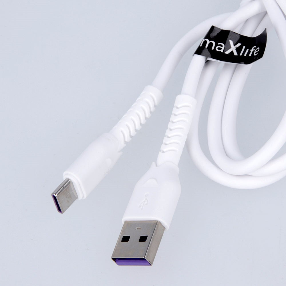 Maxlife USB-A til Lightning-Kabel 1 Meter - Hvit