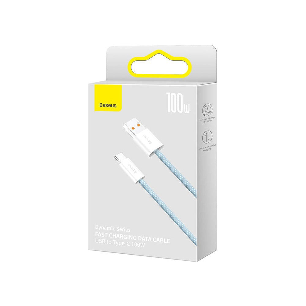 Baseus Dynamic Series 100W USB-A til USB-C Kabel - 2m - Blå