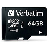 Verbatim Premium microSDHC Class 10 Minnekort med 64GB & Kamera Adaptor