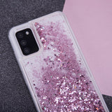 Samsung Galaxy S23 Gjennomsiktig Glitter Deksel - Rosa