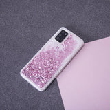 Samsung Galaxy S23 Gjennomsiktig Glitter Deksel - Rosa